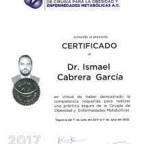 Dr. Ismael Cabrera Garcia – Colegio Mexicano Certification